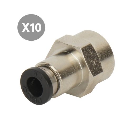 [PCF4-01-10] 4mmxRc1/8'' Female Straight Push Fit [10 pieces]