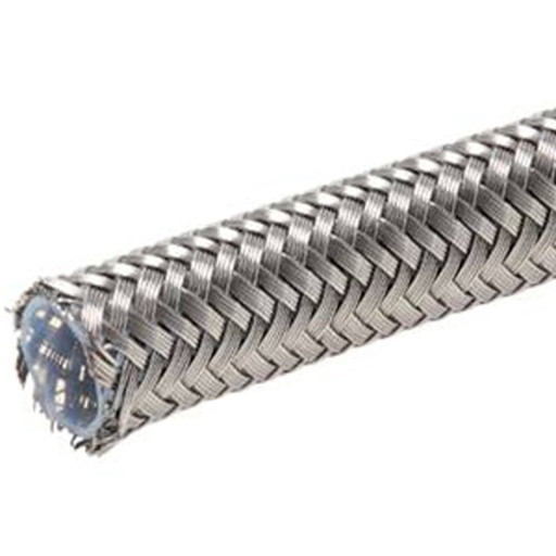 [HL-PT-SBR-6p4x9p8] Manguera de Teflón Resistente a Productos Químicos con Trenzado de Acero 6,45 mm (Diámetro Interior) 1 m