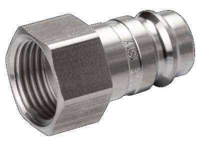 [CLP10-F-BN-SV-012] Nickel-plated Brass DN 10 Air Coupling Plug G 1/2 inch Female Double Shut-Off