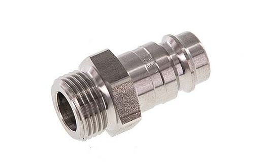 [CLP10-M-S-P-038] Edelstahl DN 10 Luftkupplungsstecker G 3/8 Zoll Außengewinde