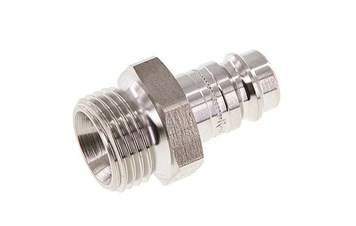 [CLP10-M-SSL-P-012] Edelstahl 306L DN 10 Luftkupplungsstecker G 1/2 Zoll Außengewinde