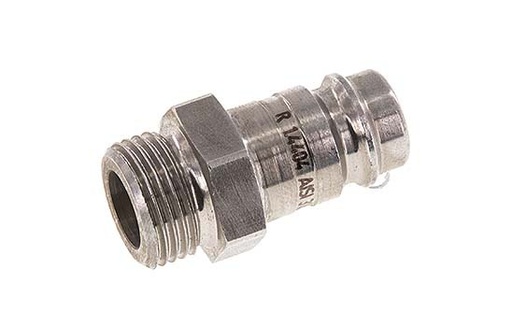 [CLP10-M-SSL-P-038] Edelstahl 306L DN 10 Luftkupplungsstecker G 3/8 Zoll Außengewinde