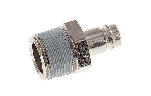 [CLP10-M-STN-034] Hardened steel DN 10 Air Coupling Plug R 3/4 inch Male