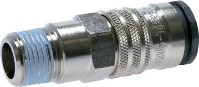[CLS10-M-SB-P-012] Steel/brass DN 10 Air Coupling Socket R 1/2 inch Male
