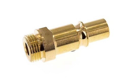 [CLP12-M-B-012] Brass DN 12 Air Coupling Plug G 1/2 inch Male