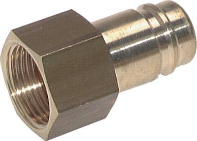 [CLP15-F-BN-SV-P-012] Nickel-plated Brass DN 15 Air Coupling Plug G 1/2 inch Female Double Shut-Off