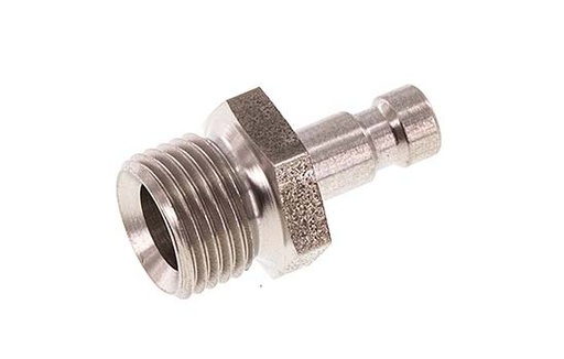 [CLP2-M-S-018] Stainless steel DN 2.7 (Micro) Air Coupling Plug G 1/8 inch Male