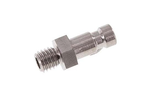 [CLP2-M-S-5] Stainless steel DN 2.7 (Micro) Air Coupling Plug M5 Male