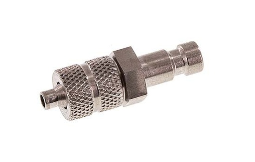 [CLP2-N-S-3] Acero inoxidable DN 2,7 (Micro) Tapón de acoplamiento de aire 3x4,3 mm Tuerca de unión