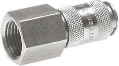 [CLS2-F-S-SV-5] Stainless steel DN 2.7 (Micro) Air Coupling Socket M5 Female Double Shut-Off