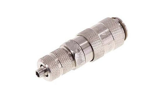 [CLS2-N-SSL-P-3] Acero inoxidable 316L DN 2,7 (Micro) Racor de acoplamiento neumático Tuerca de unión 3x4,3 mm