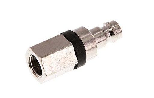 [CLP5-F-BN-BLA-P-018] Nickel-plated Brass DN 5 Black Air Coupling Plug G 1/8 inch Female