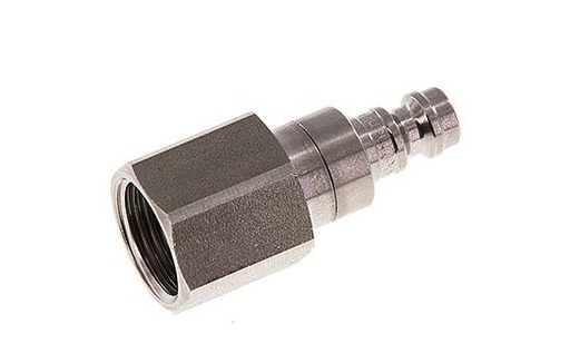 [CLP5-F-S-SV-038] Stainless steel DN 5 Air Coupling Plug G 3/8 inch Female Double Shut-Off