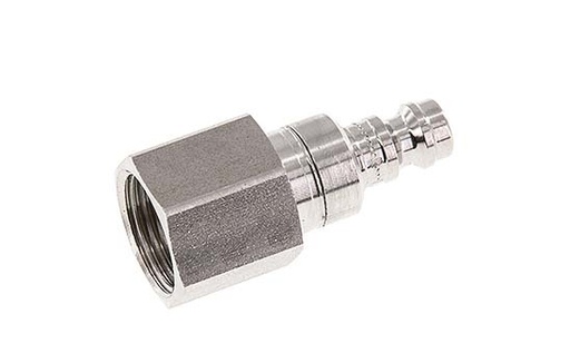 [CLP5-F-SSL-SV-P-038] Stainless steel 306L DN 5 Air Coupling Plug G 3/8 inch Female Double Shut-Off