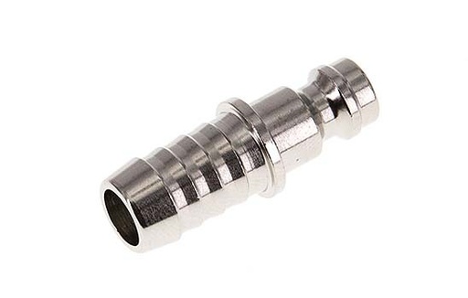 [CLP5-H-BN-9] Nickel-plated Brass DN 5 Air Coupling Plug 9 mm Hose Pillar