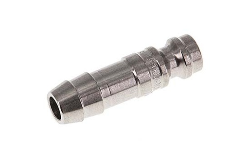 [CLP5-H-S-8] Stainless steel DN 5 Air Coupling Plug 8 mm Hose Pillar