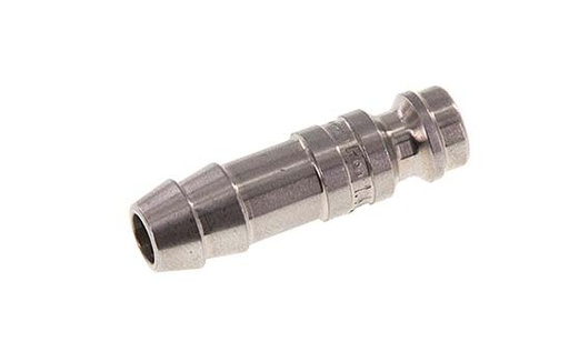 [CLP5-H-SSL-P-8] Stainless steel 306L DN 5 Air Coupling Plug 8 mm Hose Pillar