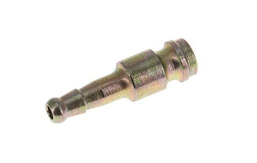 [CLP5-H-STN-4] Hardened steel DN 5 Air Coupling Plug 4 mm Hose Pillar