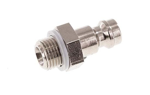 [CLP5-M-BN-018] Nickel-plated Brass DN 5 Air Coupling Plug G 1/8 inch Male