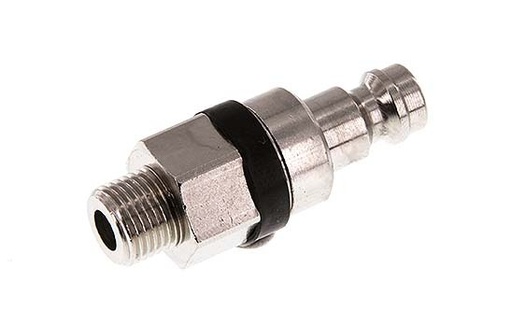 [CLP5-M-BN-BLA-P-018] Nickel-plated Brass DN 5 Black Air Coupling Plug G 1/8 inch Male