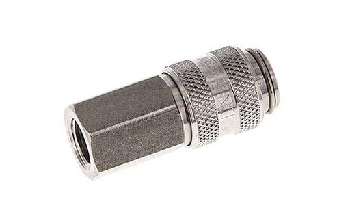 [CLS5-F-S-SV-018] Stainless steel DN 5 Air Coupling Socket G 1/8 inch Female Double Shut-Off