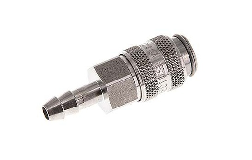 [CLS5-H-SSL-P-6] Acero inoxidable 306L DN 5 Acoplamiento de aire Pilar de manguera de 6 mm