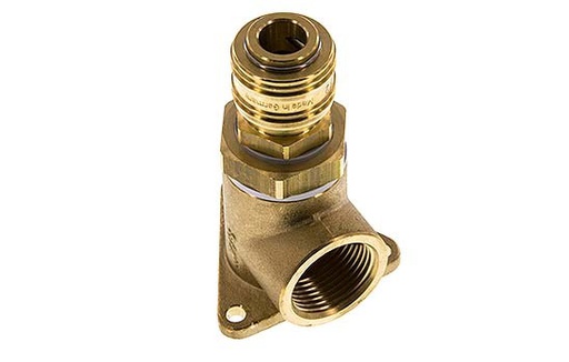 [CLS7-F-B-PL-034] Brass DN 7.2 (Euro) Air Coupling Socket G 3/4 inch Female Wall-Mount