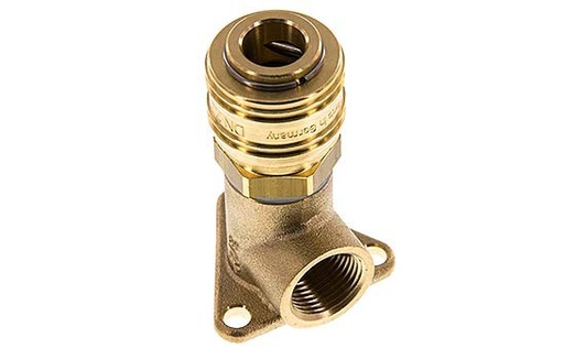 [CLS7-F-B-PL-038] Brass DN 7.2 (Euro) Air Coupling Socket G 3/8 inch Female Wall-Mount