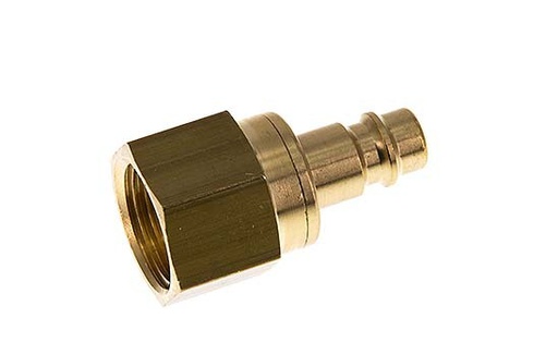 [CLP7-F-B-SV-012] Brass DN 7.2 (Euro) Air Coupling Plug G 1/2 inch Female Double Shut-Off