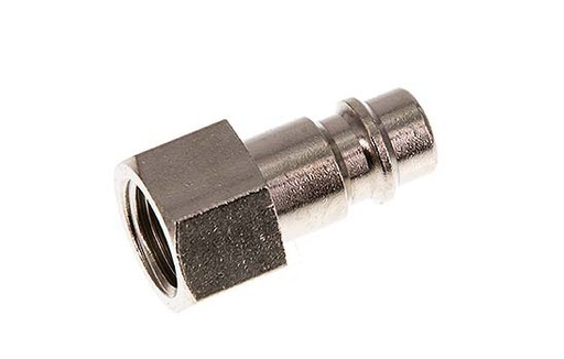 [CLP7-F-BN-014] Nickel-plated Brass DN 7.2 (Euro) Air Coupling Plug G 1/4 inch Female