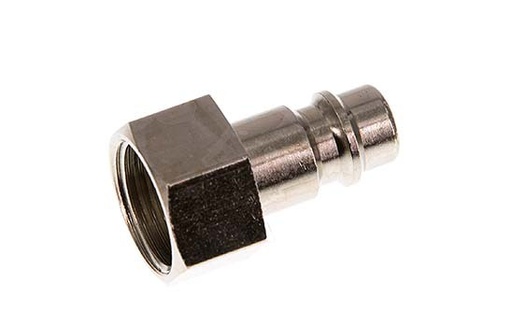 [CLP7-F-BN-038] Nickel-plated Brass DN 7.2 (Euro) Air Coupling Plug G 3/8 inch Female