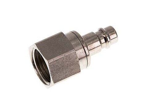 [CLP7-F-BN-SV-012] Nickel-plated Brass DN 7.2 (Euro) Air Coupling Plug G 1/2 inch Female Double Shut-Off
