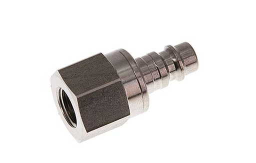 [CLP7-F-S-SV-014] Stainless steel DN 7.2 (Euro) Air Coupling Plug G 1/4 inch Female Double Shut-Off