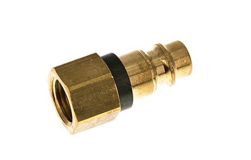 [CLP7-F-B-GRE-P-CD-014] Brass DN 7.2 (Euro) Green-Coded Air Coupling Plug G 1/4 inch Female