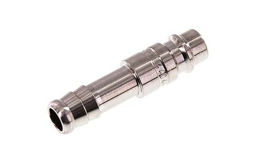 [CLP7-H-SSL-10] Stainless Steel 316L DN 7.2 (Euro) Air Coupling Plug 10 mm Hose Pillar