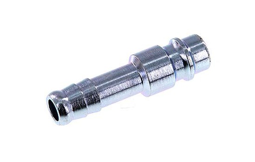 [CLP7-H-ST-8] Hardened steel DN 7.2 (Euro) Air Coupling Plug 8 mm Hose Pillar
