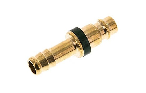 [CLP7-H-B-GRE-P-CD-9] Latón DN 7.2 (Euro) Tapón de anclaje de aire con código verde Pilar de manguera de 9 mm