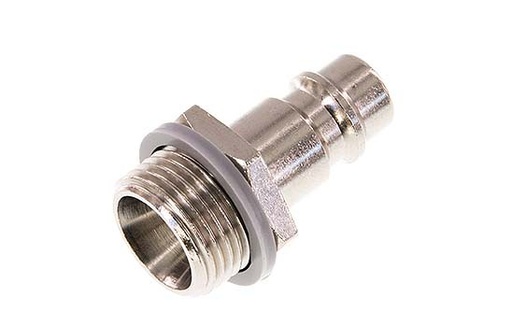 [CLP7-M-BN-038] Nickel-plated Brass DN 7.2 (Euro) Air Coupling Plug G 3/8 inch Male