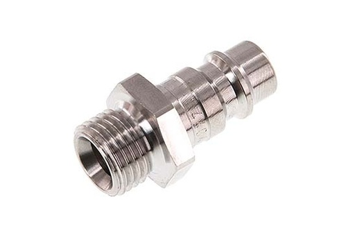 [CLP7-M-SSL-P-014] Stainless Steel 316L DN 7.2 (Euro) Air Coupling Plug G 1/4 inch Male