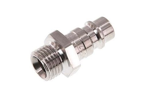 [CLP7-M-SSL-P-014] Stainless steel 306L DN 7.2 (Euro) Air Coupling Plug G 1/4 inch Male