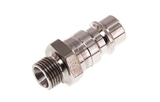[CLP7-M-SSL-P-018] Stainless steel 306L DN 7.2 (Euro) Air Coupling Plug G 1/8 inch Male