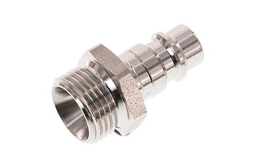 [CLP7-M-SSL-P-038] Stainless Steel 316L DN 7.2 (Euro) Air Coupling Plug G 3/8 inch Male