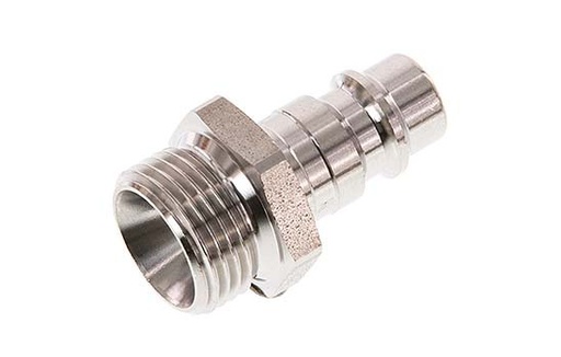 [CLP7-M-SSL-P-038] Stainless steel 306L DN 7.2 (Euro) Air Coupling Plug G 3/8 inch Male