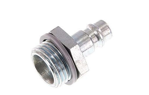 [CLP7-M-ST-012] Hardened steel DN 7.2 (Euro) Air Coupling Plug G 1/2 inch Male