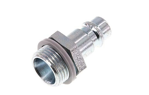 [CLP7-M-ST-038] Hardened steel DN 7.2 (Euro) Air Coupling Plug G 3/8 inch Male