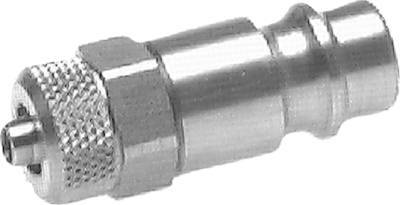 [CLP7-N-S-SV-4] Acier inoxydable DN 7.2 (Euro) Coupleur d'air Bouchon 4x6 mm Écrou-union Double obturation