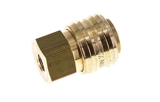[CLS7-F-B-018] Brass DN 7.2 (Euro) Air Coupling Socket G 1/8 inch Female