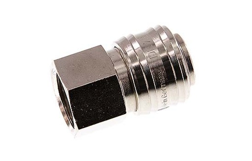 [CLS7-F-BN-012] Nickel-plated Brass DN 7.2 (Euro) Air Coupling Socket G 1/2 inch Female