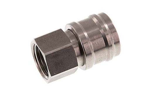 [CLS7-F-S-SV-012] Stainless steel DN 7.2 (Euro) Air Coupling Socket G 1/2 inch Female Double Shut-Off