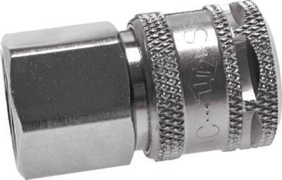 [CLS7-F-EN-SE-014] Steel DN 7.2 (Euro) Safety Air Coupling Socket G 1/4 inch Female